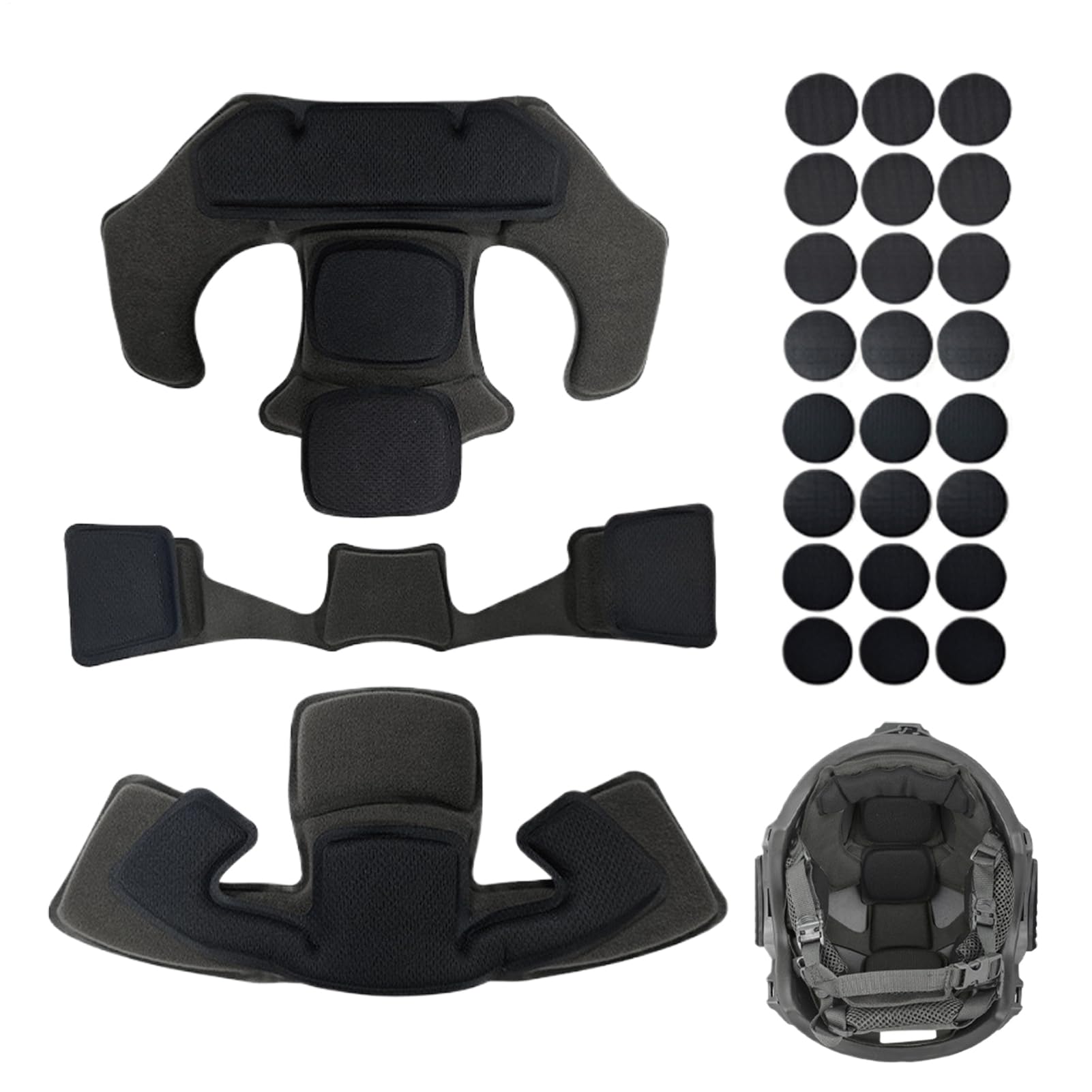 Almohadillas para casco que absorben los golpes con cojín aislante contra impactos 8
