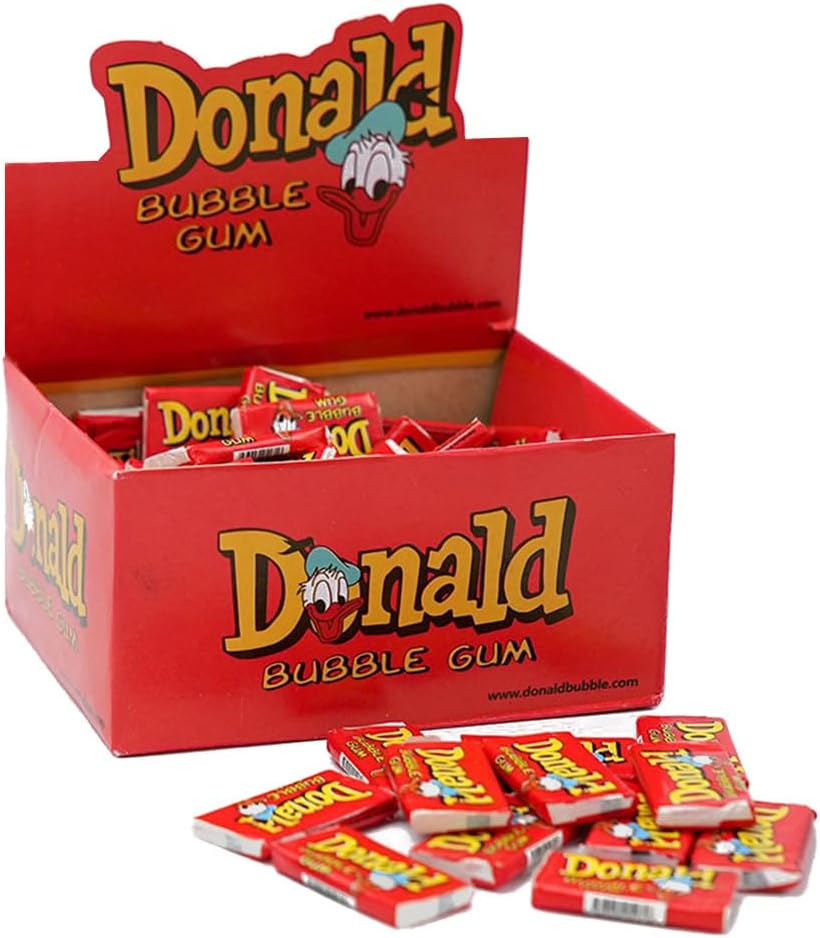 DONALD ML メープルリーフ チューイングバブルガム 100個/箱 伝説が帰ってきた!子供の頃の味、甘いレトロギフト、男性と女性に最適なプレゼント(レッド)