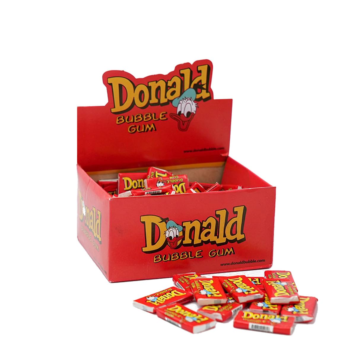 DONALD ML MAPLE LEAF Chewing Bubble Gum 100pcs/box The legend is back! Taste from Childhood, Sweet Retro Gift, Perfect Present for Men and Women (Blue)