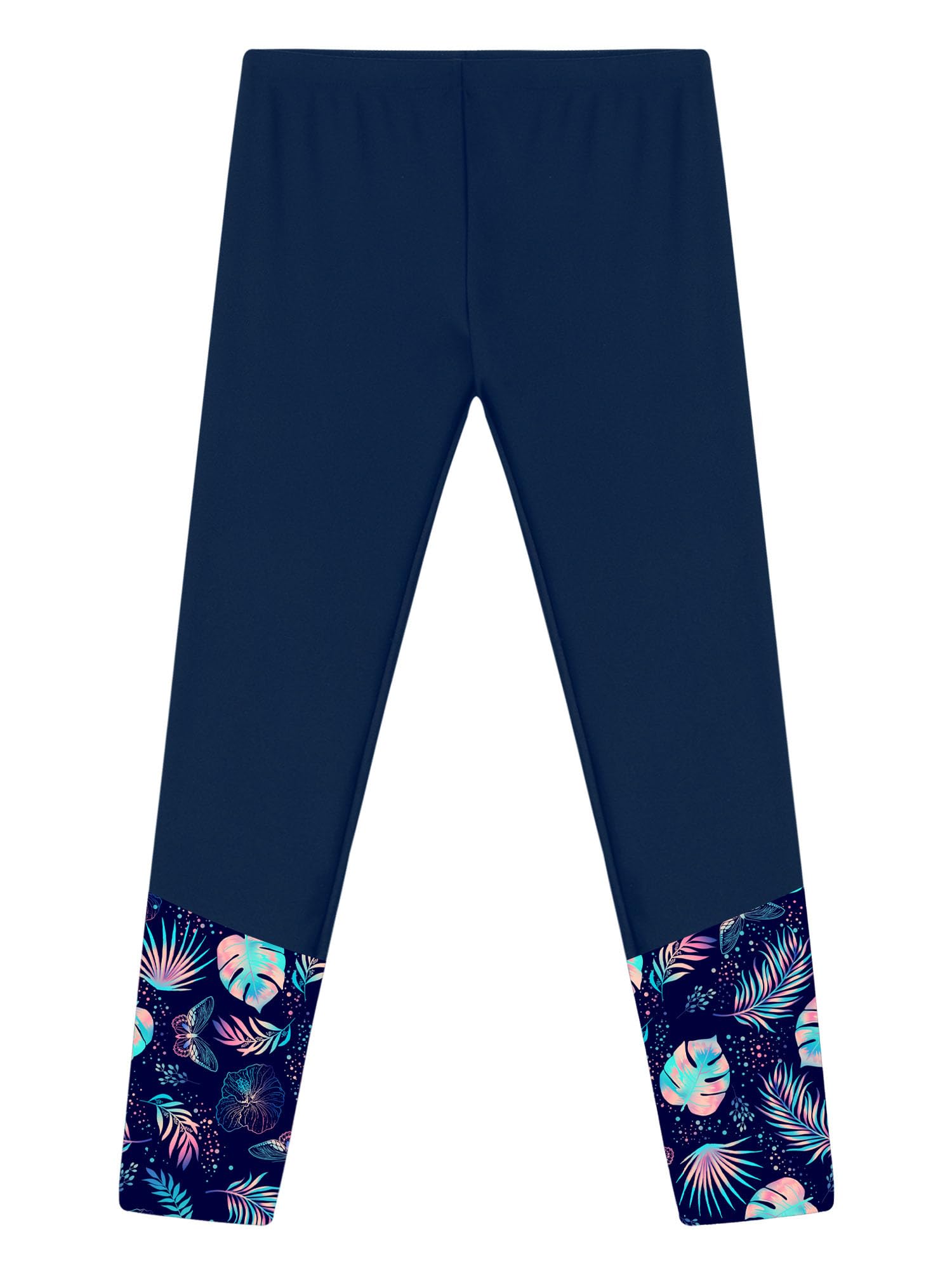 inlzdz Pantalones De Natación para Niñas Leggings De Surf De Cintura Alta Pantalones De Playa Secado Rápido Pantalones De Bikini Protección Solar