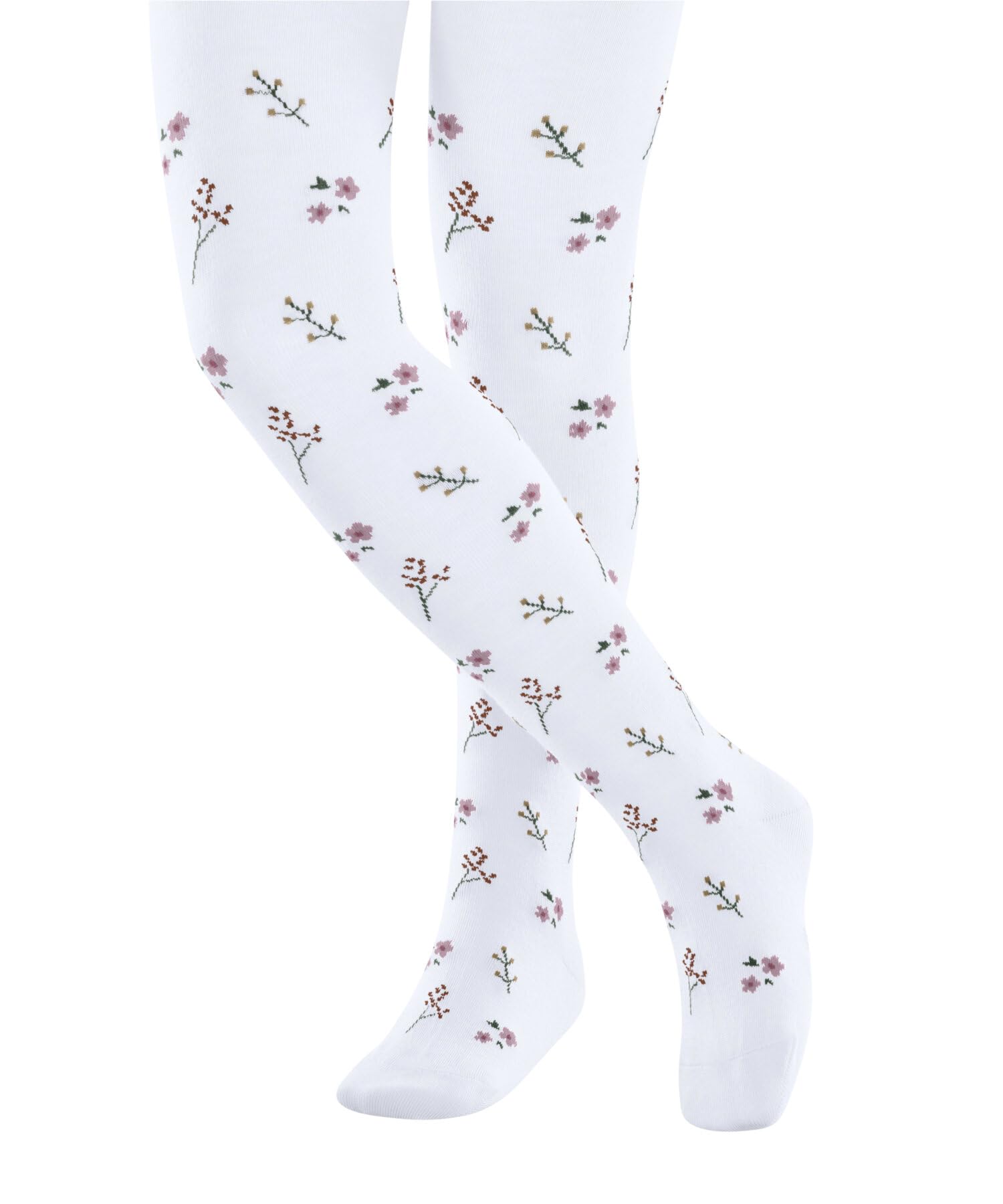 FALKE Uniseks - dzieci Rajstopy Little Flowers K Ti bawełna grube z wzorem 1 Sztuka, Biały White 2000, 152-164