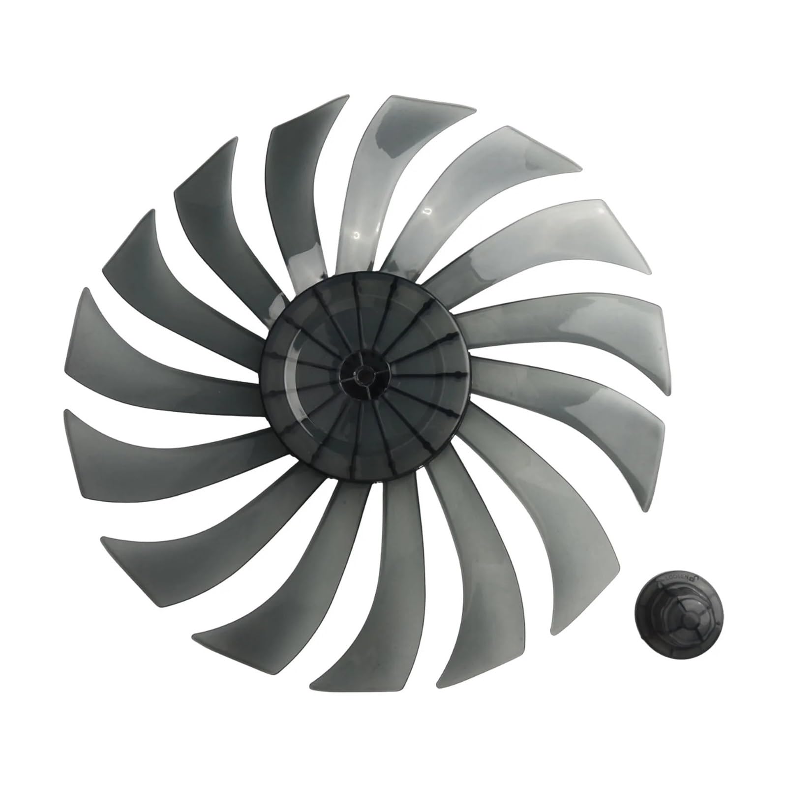 FOELANNE Plastic Fan Blade, 14 inch Floor Fan Propeller Blade With Nut Cover, Plastic, 7/9/15 Leaves(15 Blade)