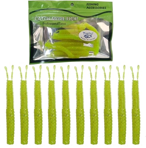 Miniatura 7 de YOUHOT Ned Worms Señuelos, cebos de pesca de plástico blando para pesca de lubina