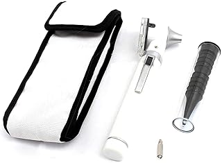 PRECISE CANADA: New Mini Fiber Optic Otoscope White (Pocket Size) ENT Diagnostic Set + 1 Extra Free Bulb New