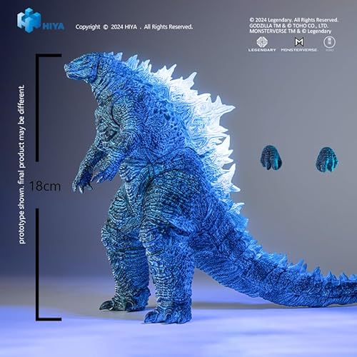 Hiyatoys HIYA Exquisite Basic Series None Scale 7 Inch Godzilla x Kong The New Empire Energized Godzilla Action Figure
