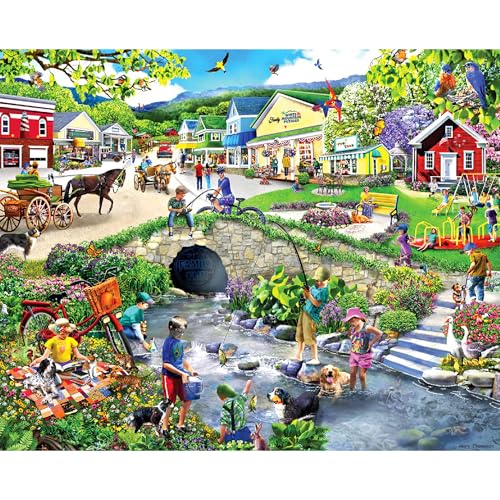 Rompecabezas de 1000 piezas White Mountain, Captured Moments Seek & Find | Piezas grandes, regalo para adultos y familia, 24" x 30", escena veraniega miniatura 1