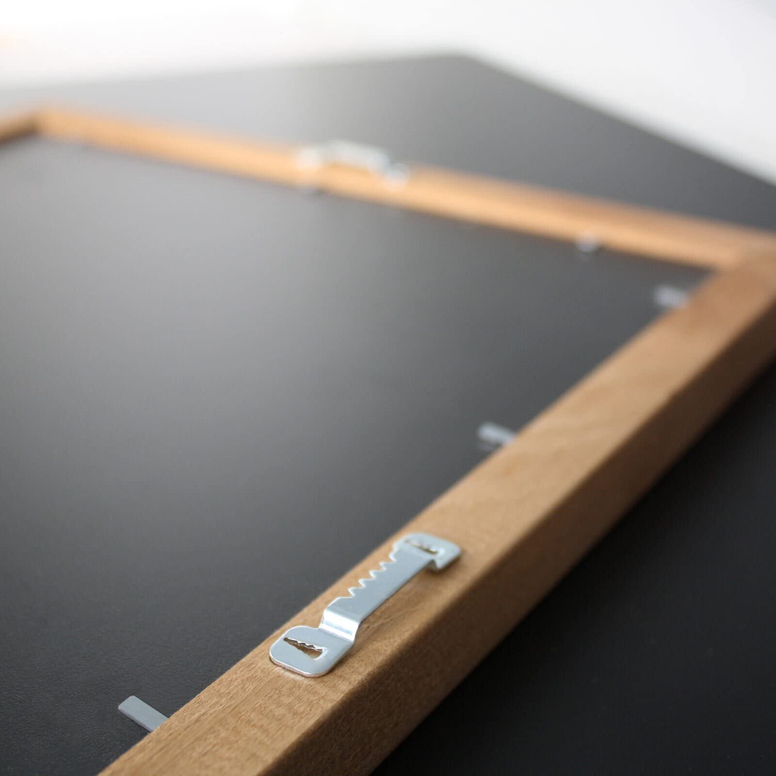 Kreidetafel Antik mit Barockrahmen in braun mit Goldsträhne, 100 x 50 cm