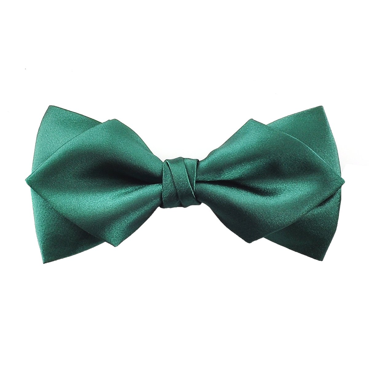 Luxurious Matte Satin Solid Green Bowtie Mens Bow Tie by Murong Jun | Great for a Wedding or Tuxedo