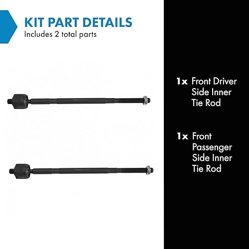 Miniatura 128 de TRQ Juego de barras de acoplamiento exteriores compatibles con Chevrolet Cruze Volt 2016-2019