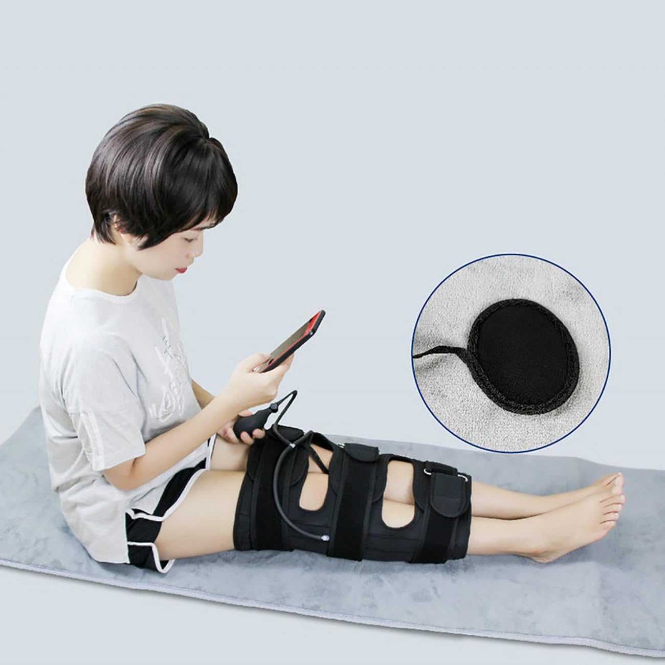 KEULEN O/X Leg Correction Belt, Adjustable Valgus Deformity Straighten Belt, Air Bag Pressurization On Both Sides and Removable Aluminum Plate Support, Legs Posture Corrector, for Adult Unisex