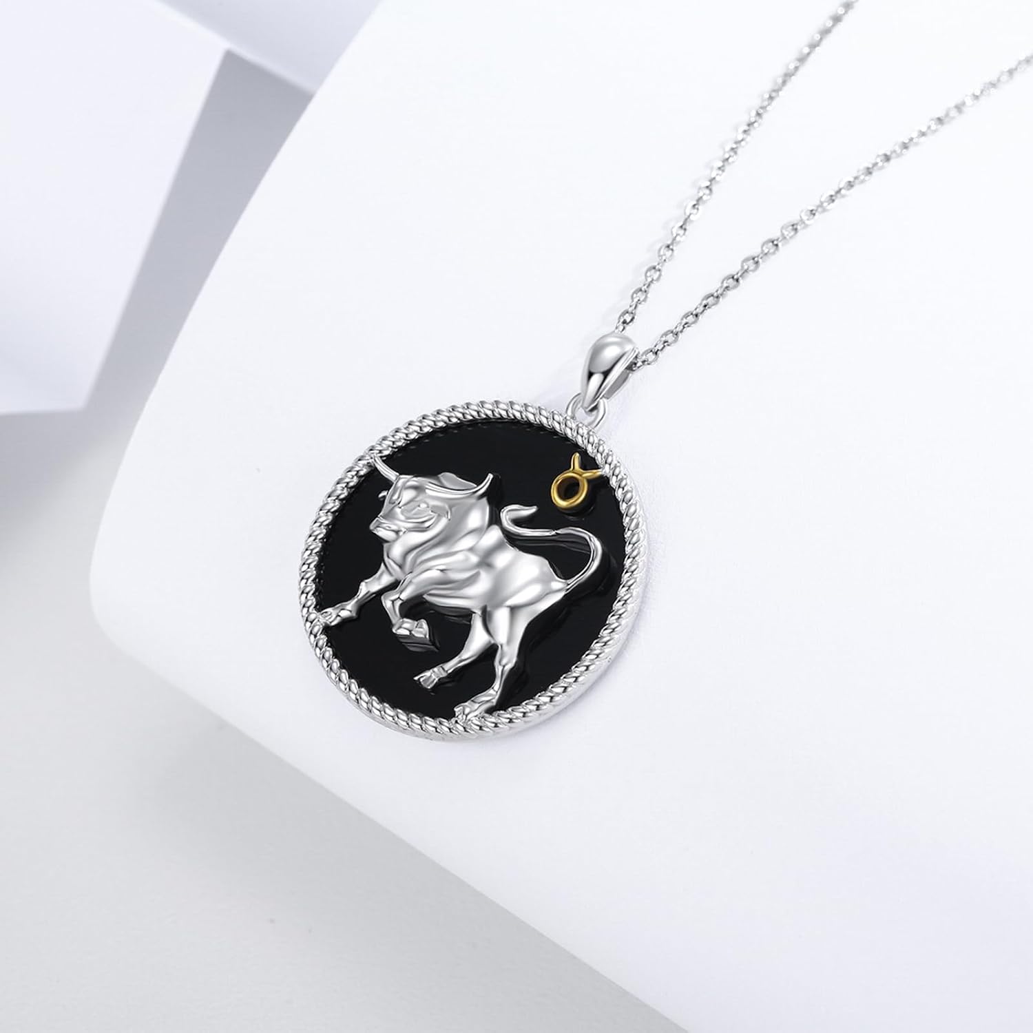 12 Constellation Necklace 925 Sterling Silver Zodiac Sign Coin Pendant Necklaces Black Onyx Astrology Horoscope Jewelry Birthday Gifts for Women Men - Image 5