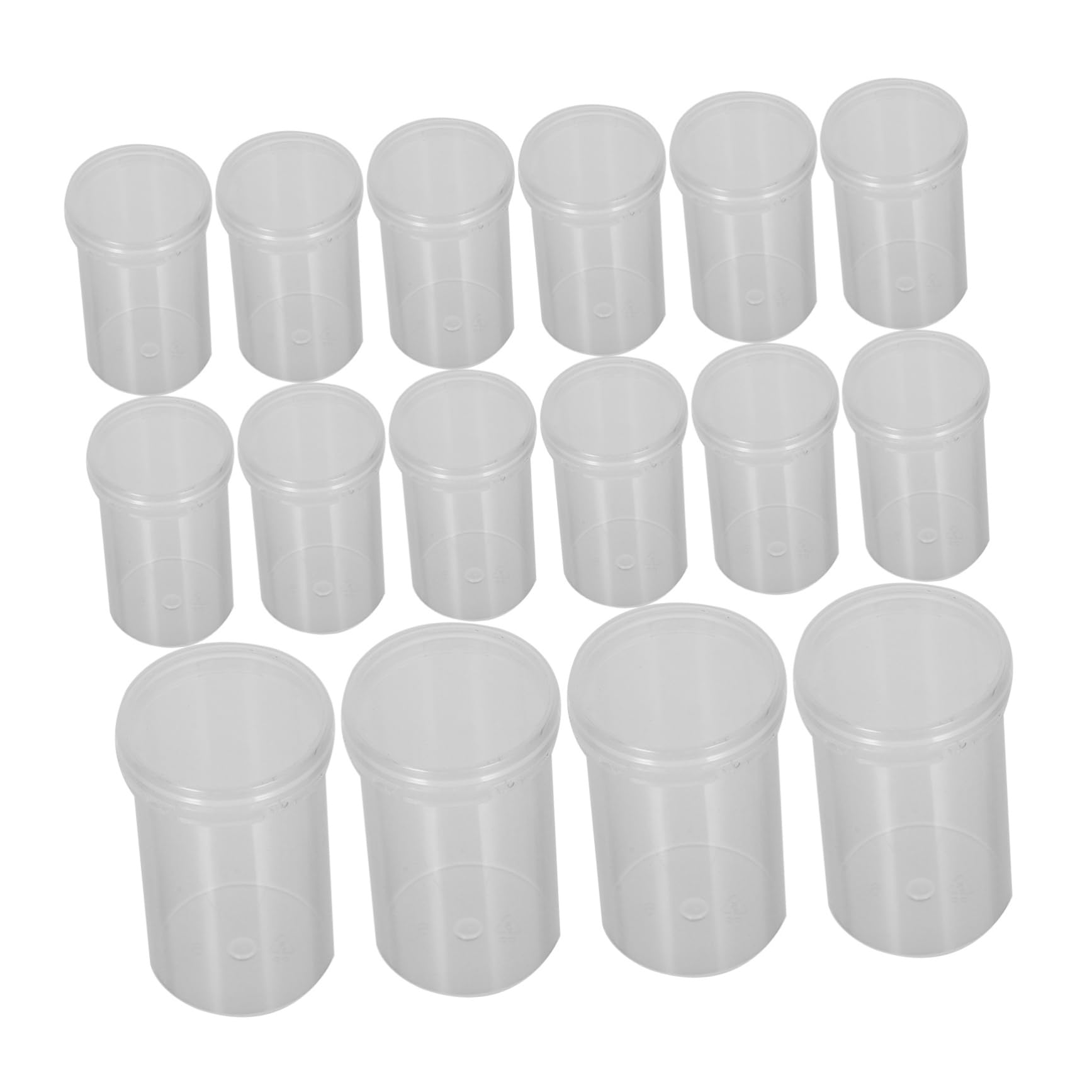 OKUMEYR 20pcs Transparent Urine Cup Plastic Urine Cups Urine Container Sample Bottle Pee Cup Urine Sample Cups Specimen Cups with Lids Specimen Container Specimen Bottle Medical Sample Cup