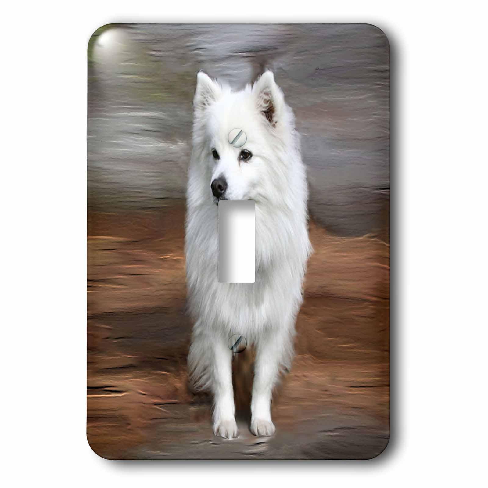 American Eskimo perro interruptor único lsp_4178_1 3dRose para tapar manchas y renovar la pared