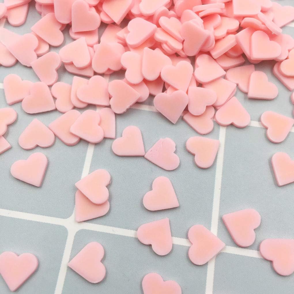 100g Colorful Heart Polymer Hot Clay Slices Fimo Sprinkles for Crafts Making DIY Accessories Nail Art decor