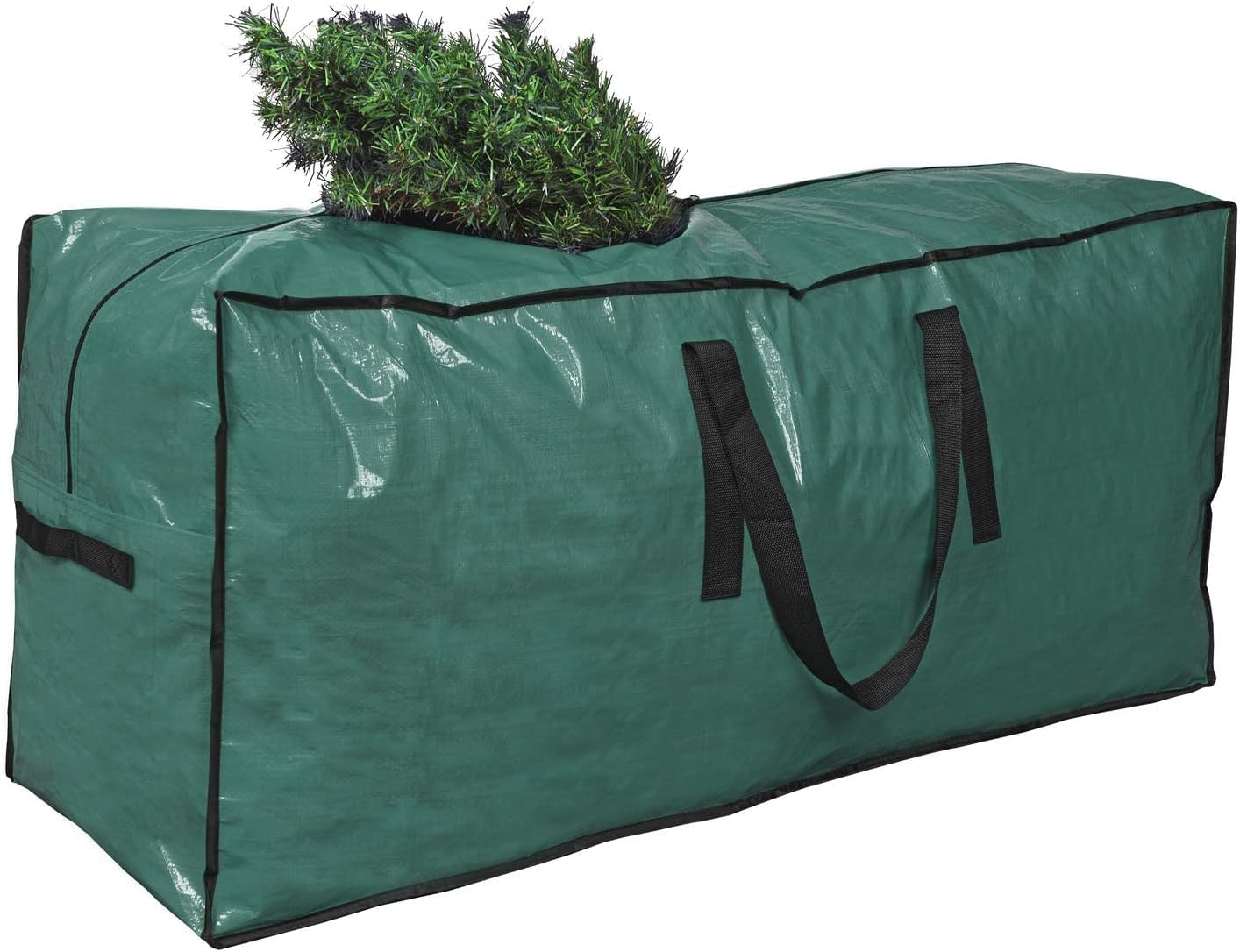 FlickBuyz-Colorado Green Pine Bushy Artificial Christmas Tree Tips 3ft/4ft/5ft/6ft/7ft Xmas Tree With Metal Stand (Green, Tree Bag)
