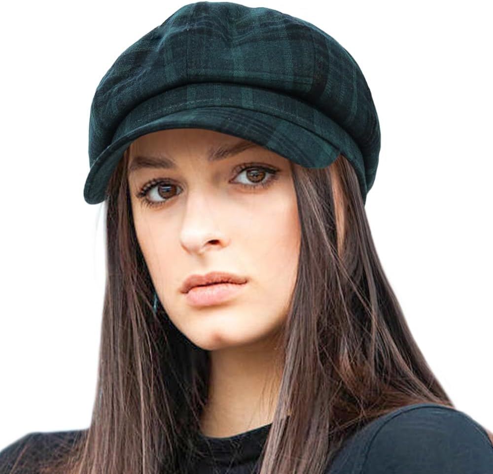 Women Wool Newsboy Hats Cabbie Hat Beret Paperboy Tweed Baker Boy Cap