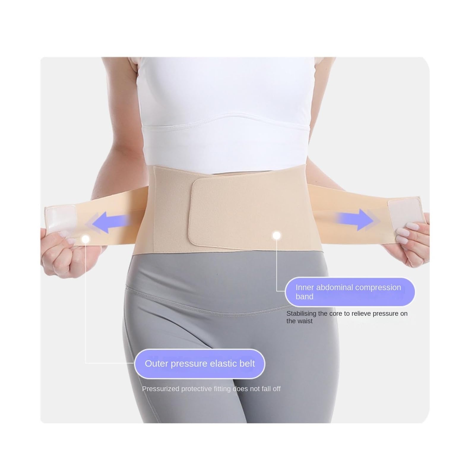 Faja Lumbar Faja Lumbar Ultrafina For La Espalda Y Cadera Soporte Cinturón(Gray`,XL)