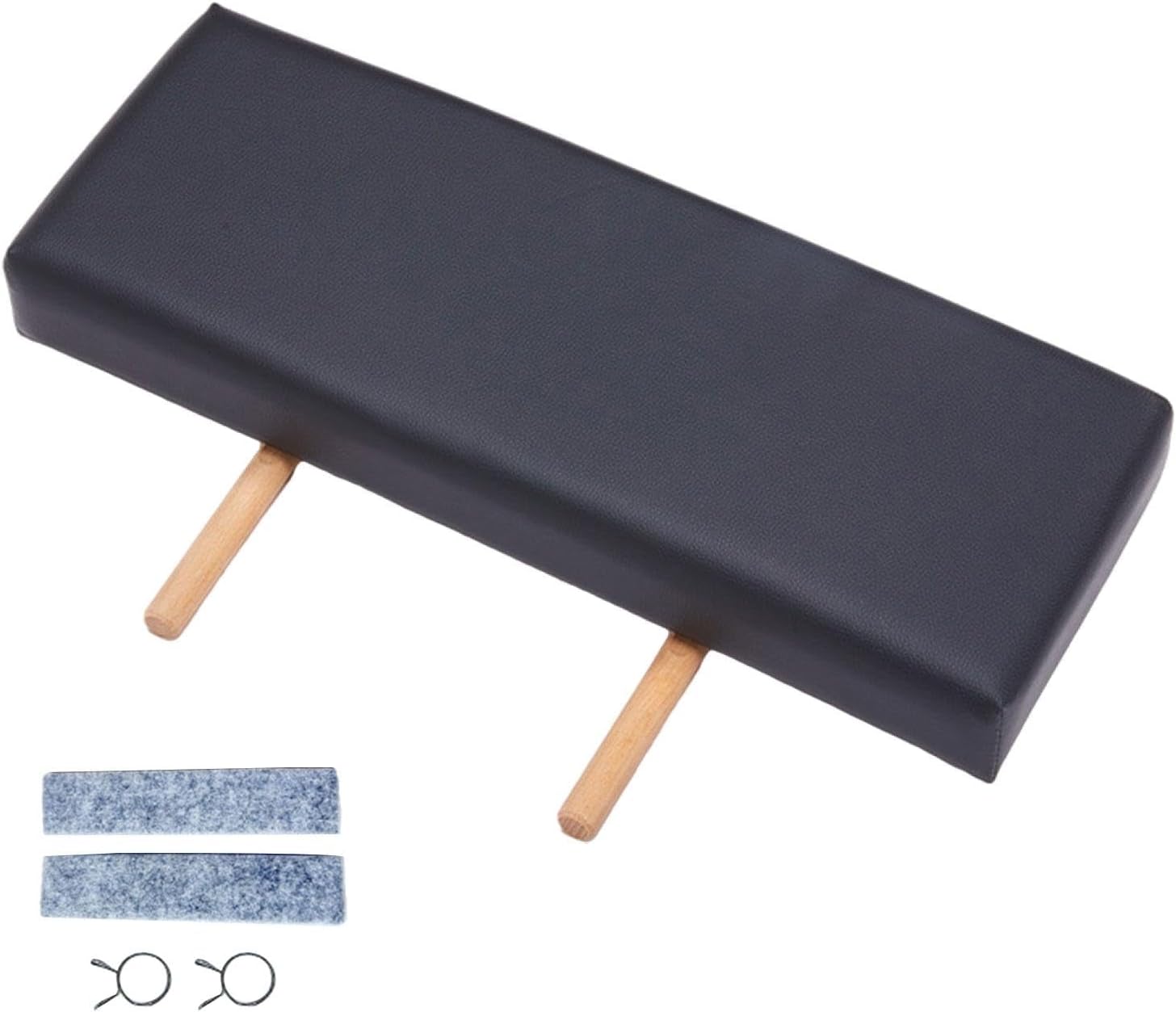 Massage Table Length Extender 51x19x6.5cm Universal Extension Pad Insert for Folding Massage Beds Comfortable Support- Black