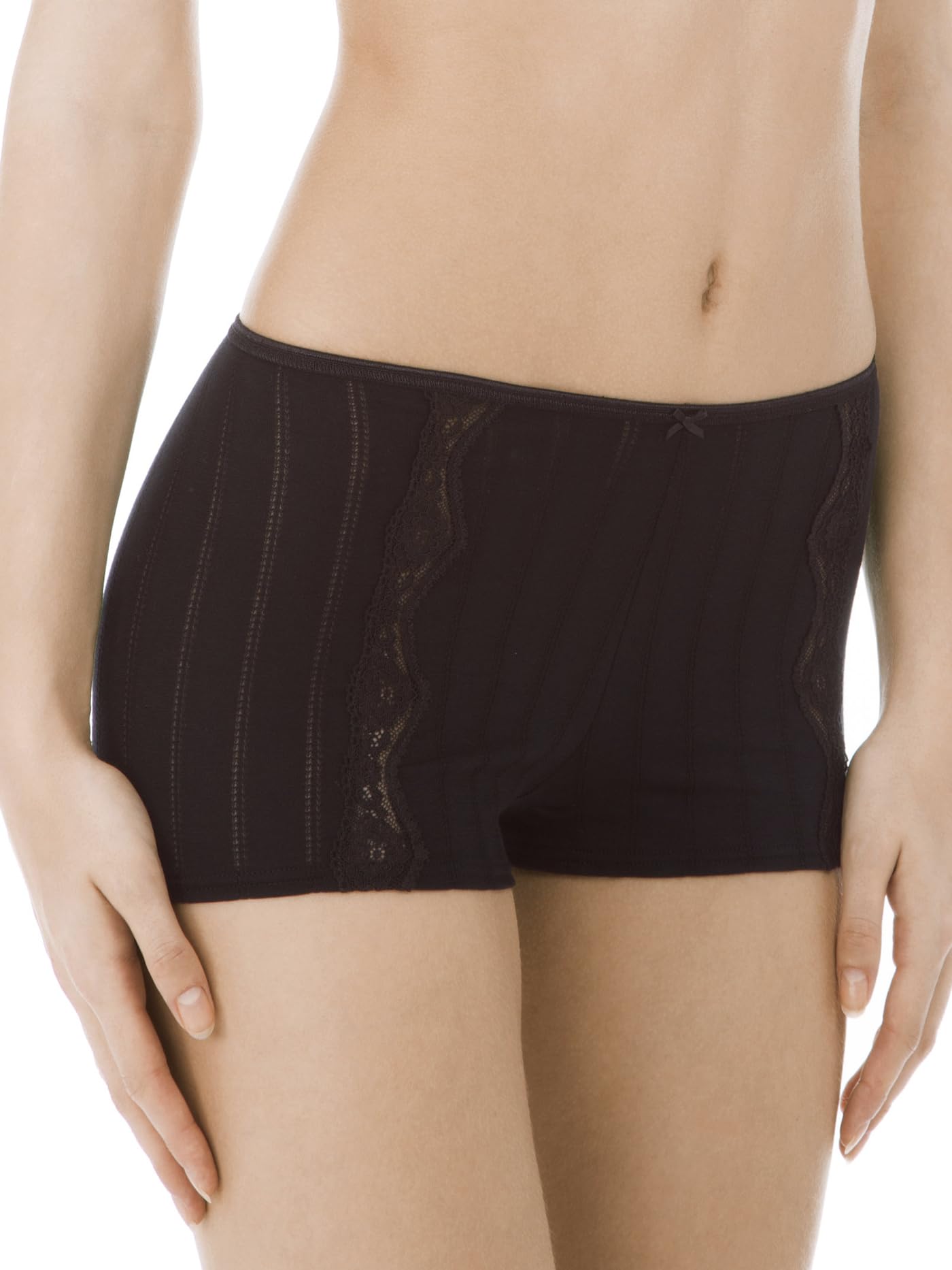 CALIDA Etude Toujours Panty Damen | weiche Baumwollqualität mit femininen Spitzendetails, High-Waist-Passform und edler Nadelstreifen-Optik