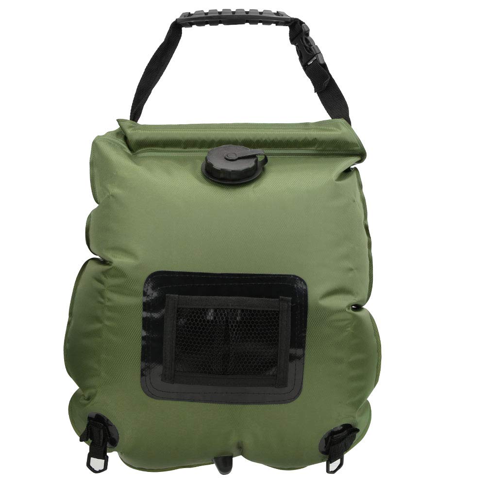 lvifloae Shower Bag for Camping Camping Shower Kit Solar Shower Bag Outdoor Portable Shower 5 Gallons/20L Solar Heating Hot Water Shower Bag for Camping Hiking Beach Traveling