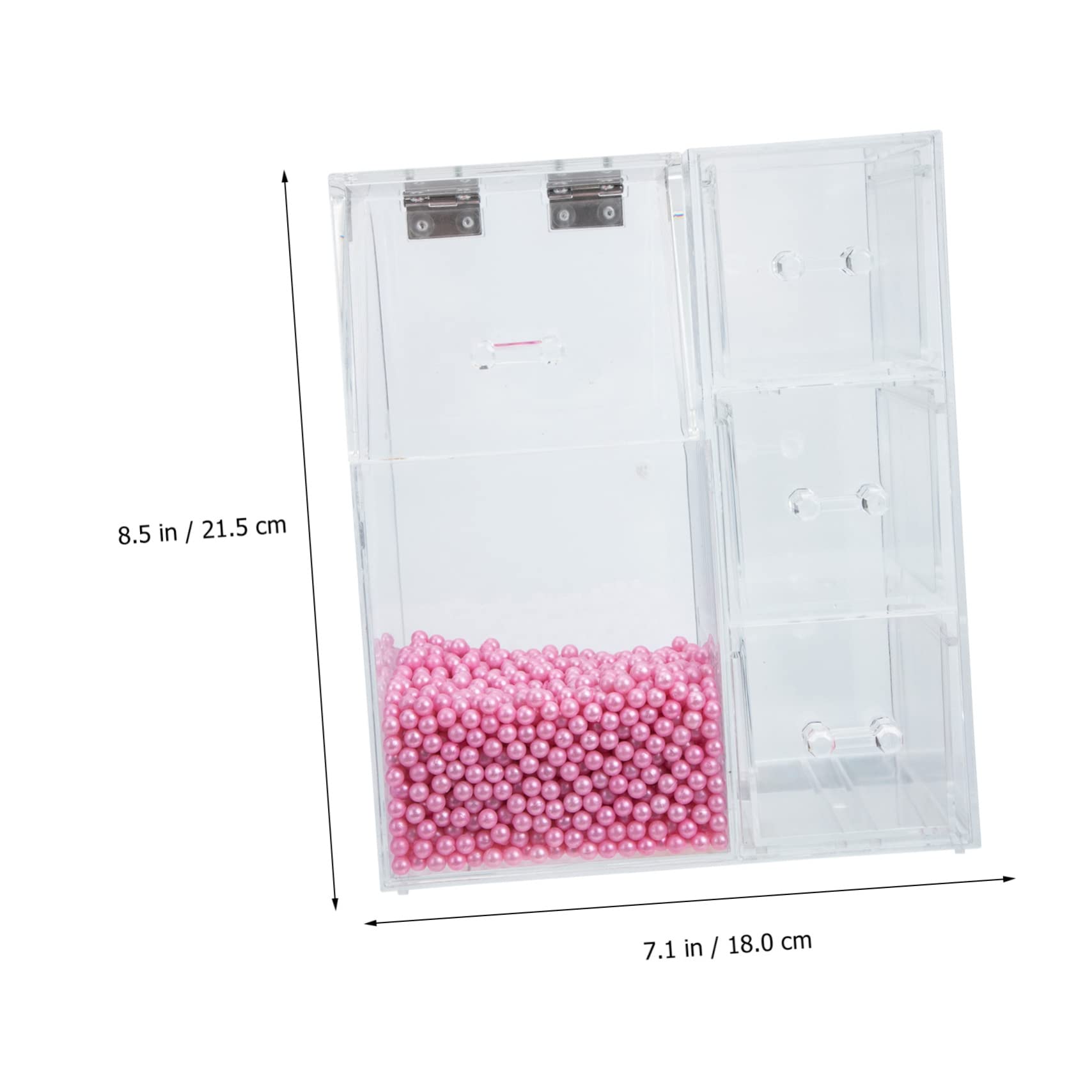 Healeved Porte-pinceaux de Maquillage avec Couvercle Pot à Pinceaux Cosmétiques Support à Cosmétiques Organisateur Outils de Maquillage Transparent pour Coiffeuse
