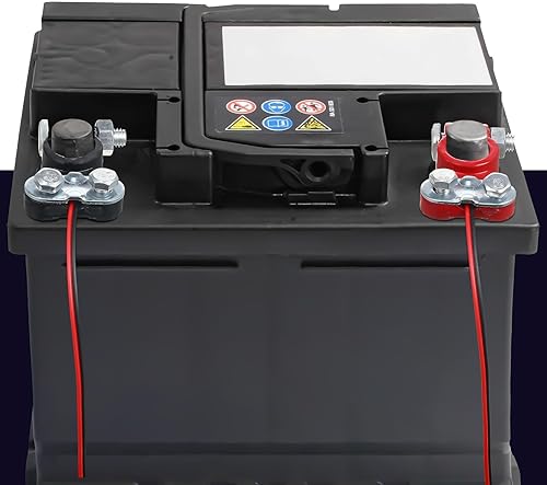 Vista 6 de Frienda 12 piezas de terminales de batería de automóvil, conectores chapados en zinc, arandelas anticorrosión, abrazaderas de repuesto, terminal