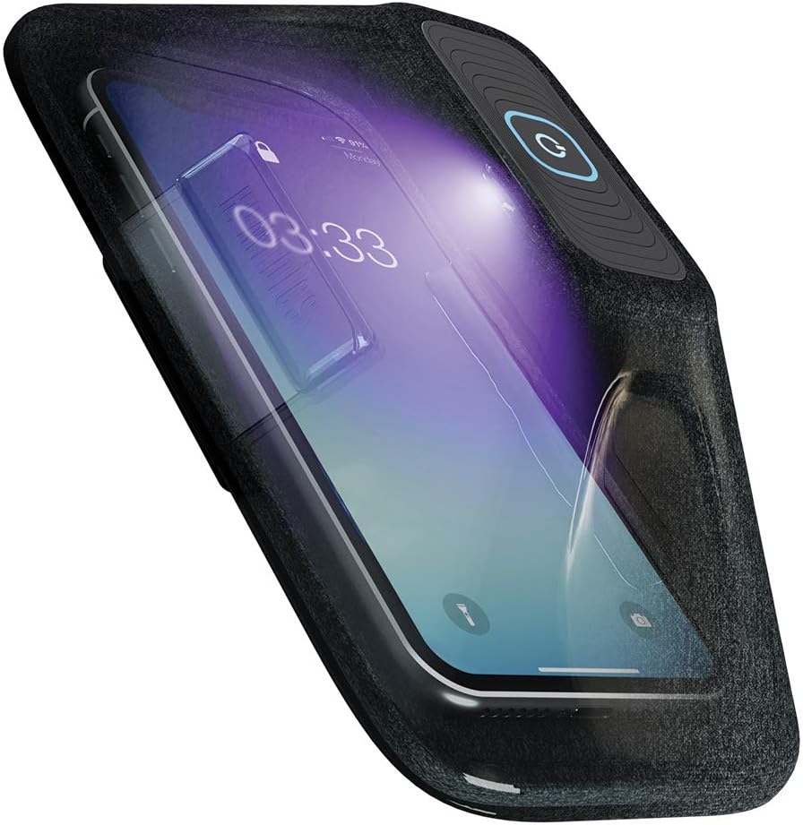 HoMedics UV Clean Portable Sanitizer Case, Kills up to 99.9% of Bacteria and Viruses at The DNA Level, Chemical and Mercury Free, Sterilizer for Smartphone, Watch, Makeup Tools, Glasses, Black