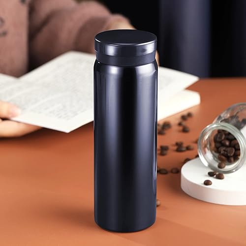 Miniatura 6 de Mini Thermos Linda botella de agua de 7 onzas con aislamiento al vacío de acero inoxidable 1810, a prueba de fugas y derrames, mantiene el frío y el