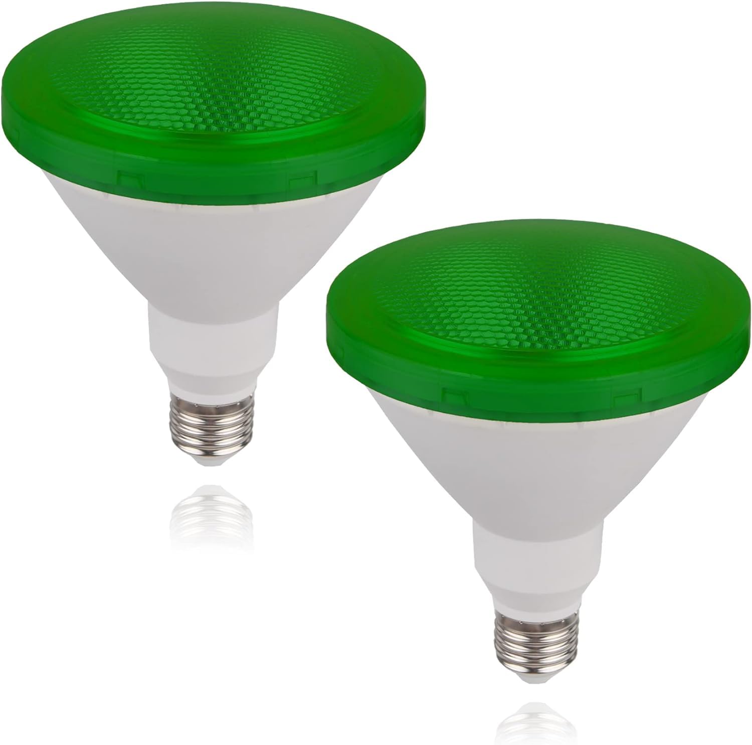 2 Pack LED PAR38 Green LED Light Bulb - 16W (100 Watt Equivalent) - E27 Base, Party Decoration, Porch, Home Lighting, Holiday Lighting,Green Waterproof Flood Light Bulb, Colored Light Bulb (Green)