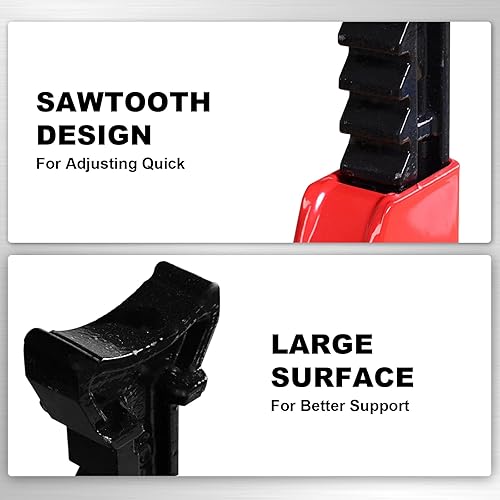 Miniatura 32 de Paquete de 2 caballetes para autos, de perfil bajo, de 2 toneladas (4000 libras), caballete elevador para autos, compatible para autos y vehículos