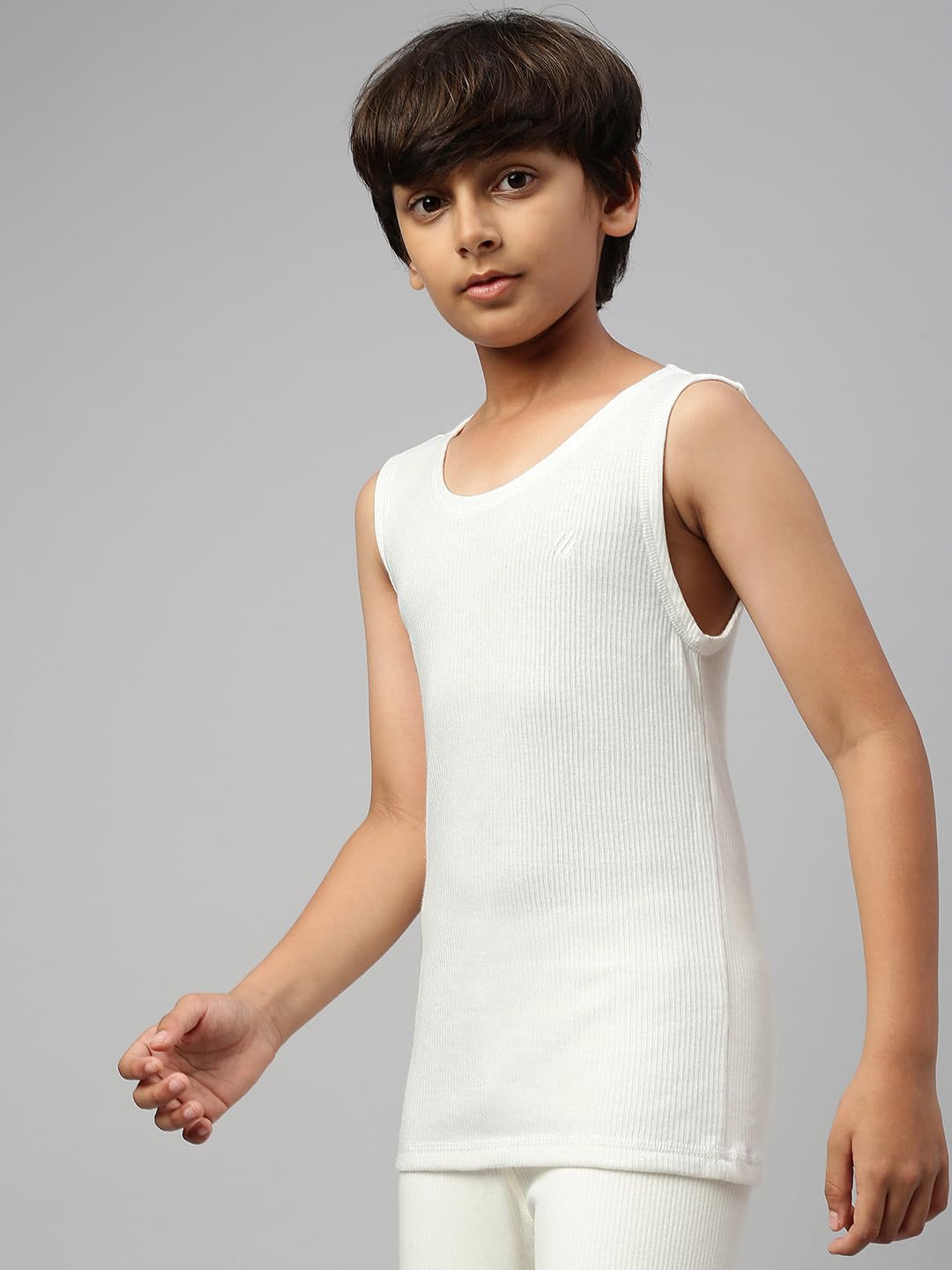 ONN Kid's Sleeveless Thermal Top Kids_OT075_WH_45_1PC White - Image 3 thumbnail