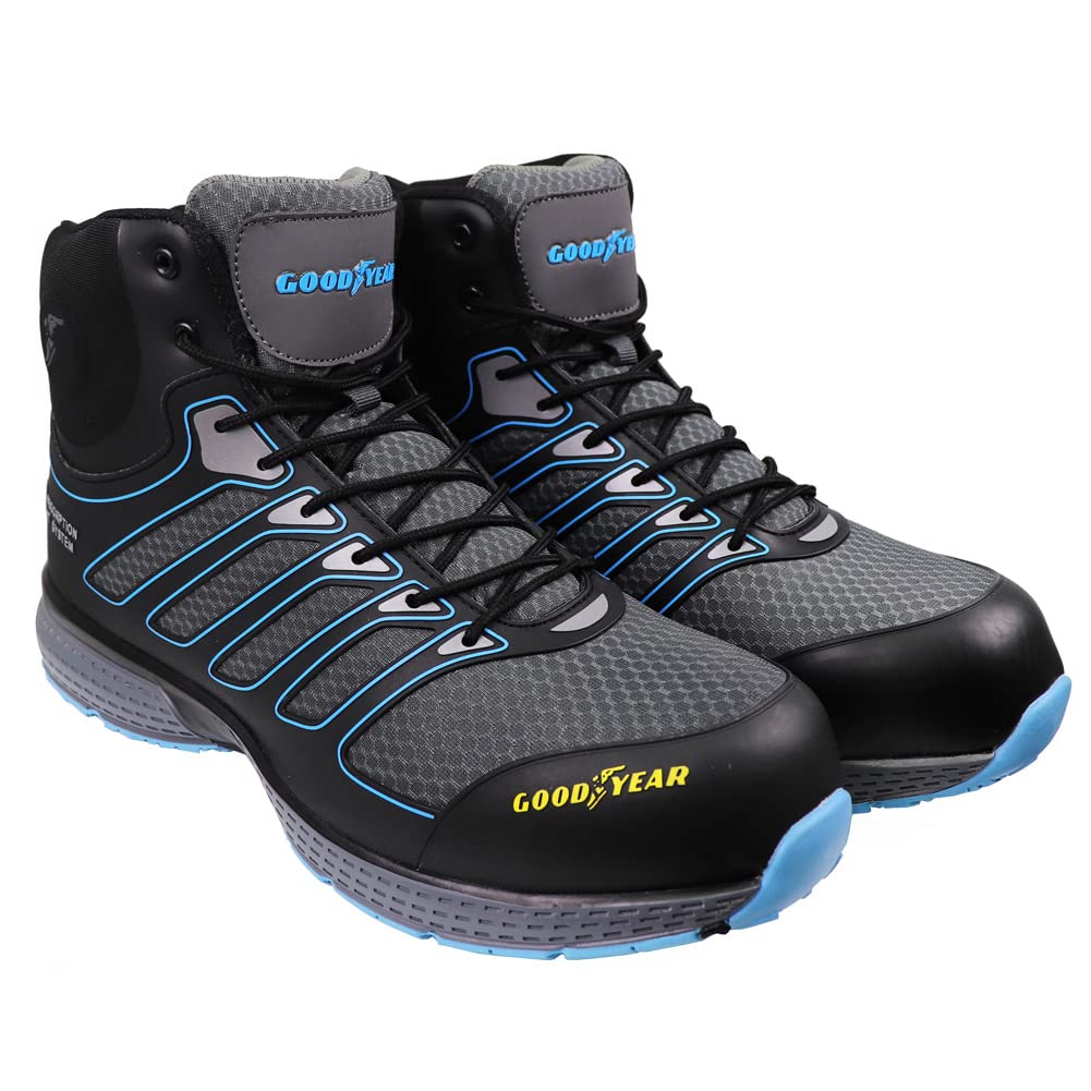 Goodyear Herren Arbeitskleidung Wasserdicht Composite Metal Free Safety Toe & Midsole Arbeitssicherheit Trainer Stiefel S3 SRC HRO