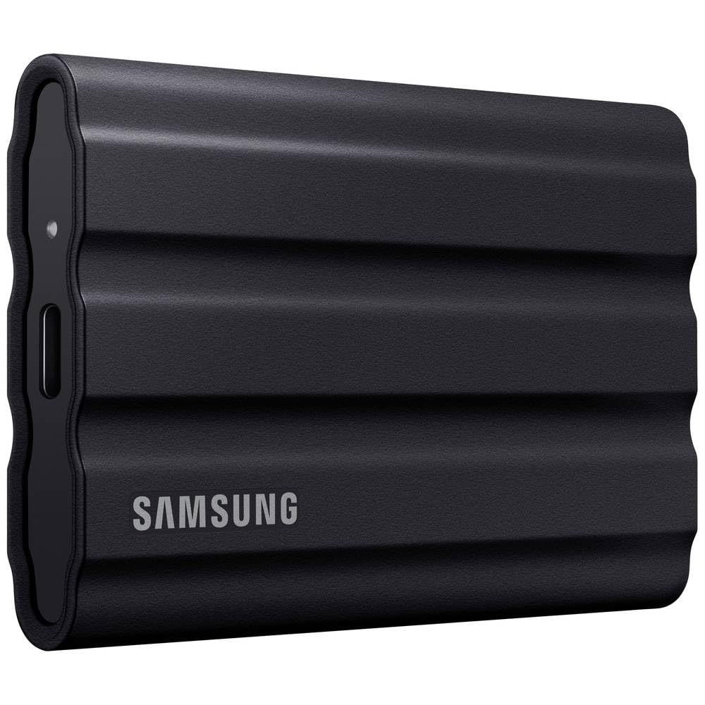 Samsung Portable SSD T7 Shield, 1 TB, USB 3.2 Gen.2, 1.050 MB/s Lesen, 1.000 MB/s Schreiben, Robuste externe Festplatte Outdoor für Mac, PC und Smartphone, Schwarz, MU-PE1T0S/EU