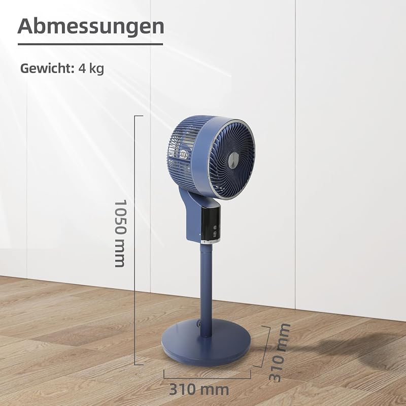 Be Cool 26 cm-es padlóventilátor 3D lengéssel, aromaterápiás dobozzal, távirányítóval