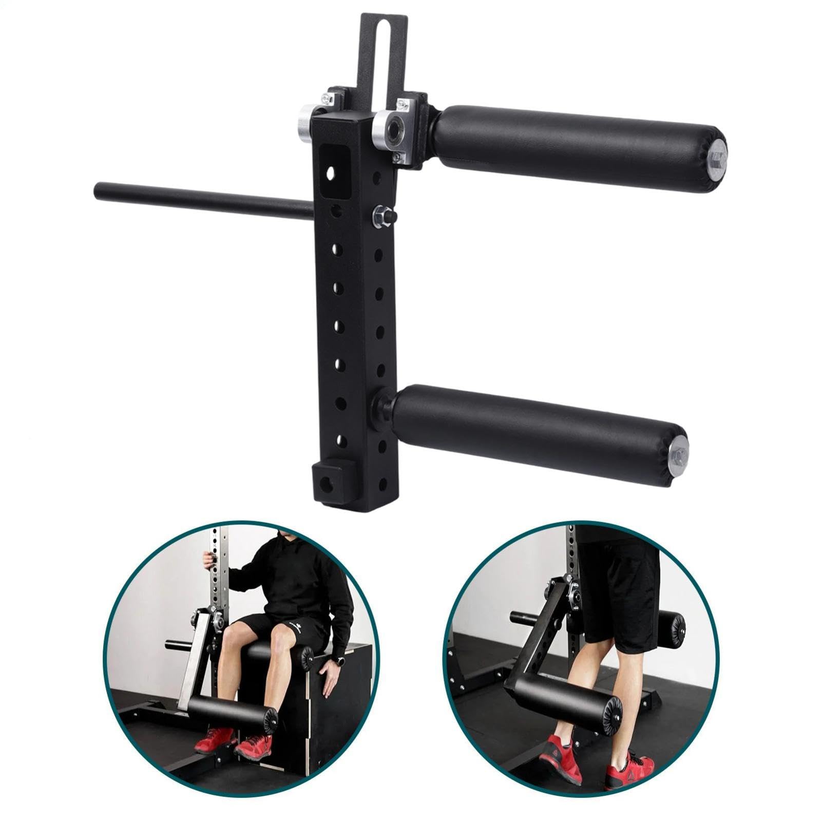 Beinstreck Beinbeuge-Aufsatz für Squat Rack Verstellbares Beintrainingsgerä | Verstellbares Beintrainingsgerät aus Stahl, Leg Extension Curl Trainer Zubehör für Home Gym, Krafttraining und Fitnessstudio