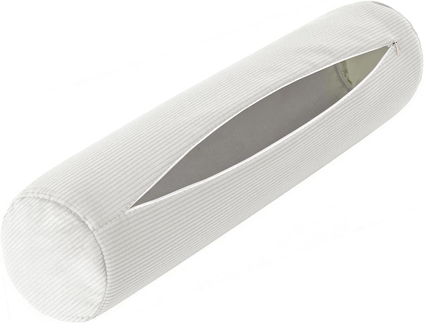 Neck Roll Pillow Case Cover Only - Cervical Pillowcovers with Zipper Cylinder Soft Bolster Pillowcases for Cylindrical Cushion(1,80x12cm/31x5")