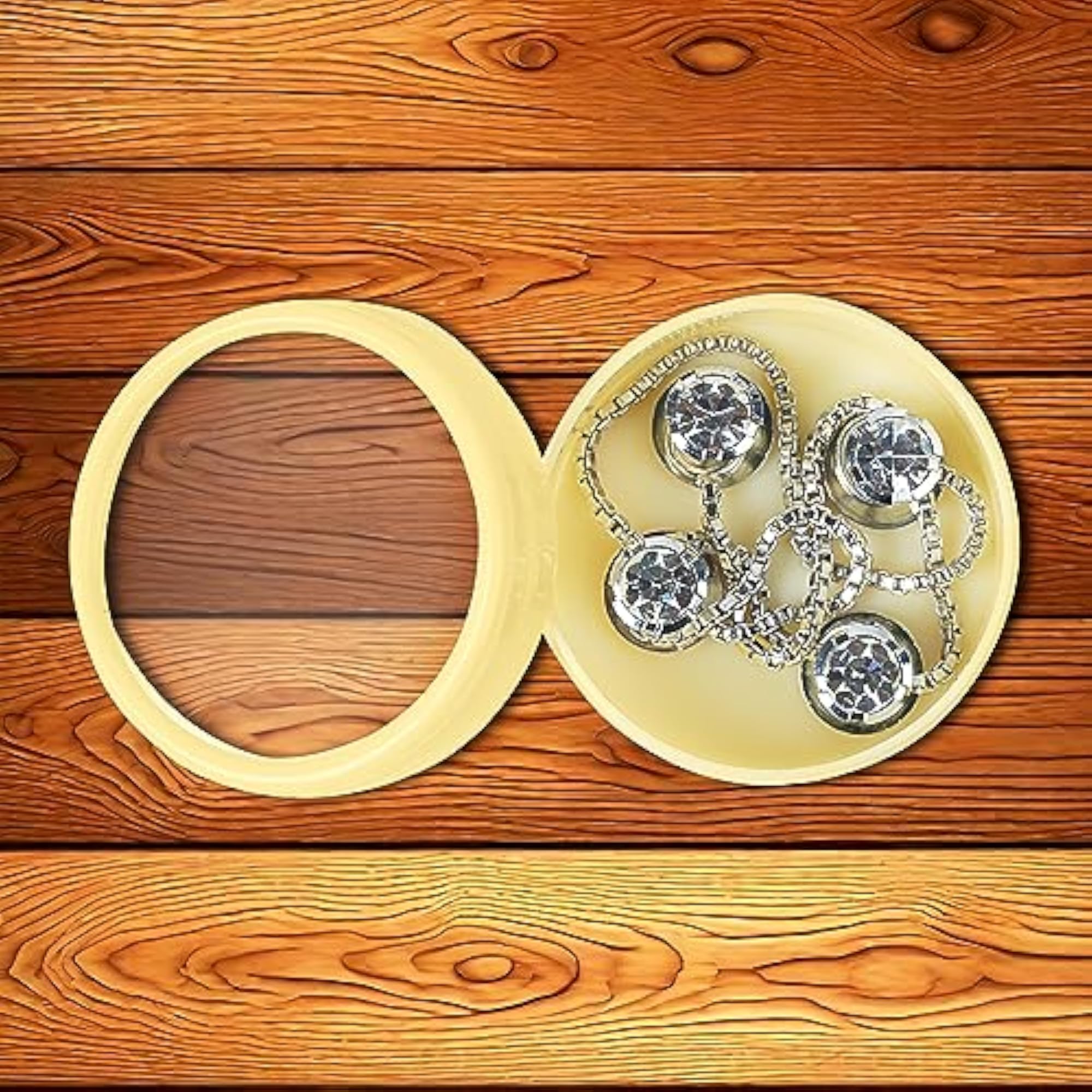 Designer Star Silver Plated Zirconia Buttons, Unisex