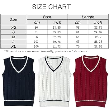 jinghuiyue Cable Knitted Vest for Women V Neck Sleeveless