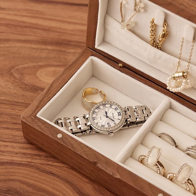 Joyería de madera en estuche de exhibición portátil para regalar 6