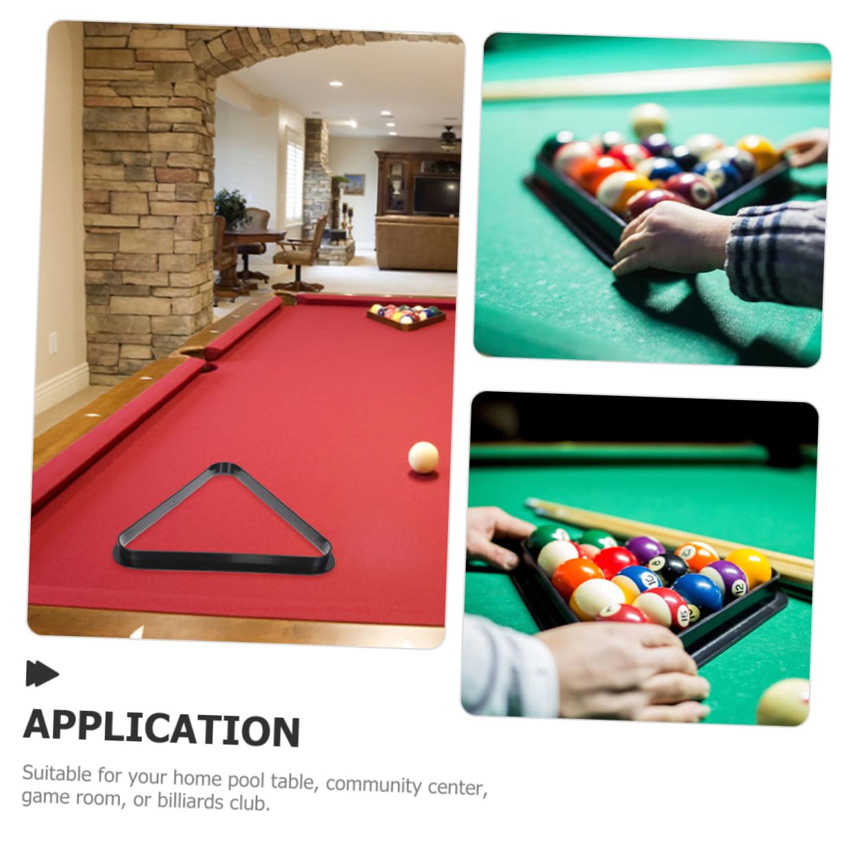 COSMEVIVI Triangle Billiard Frame Billiards Accessories Pool Table Balls Rack Set