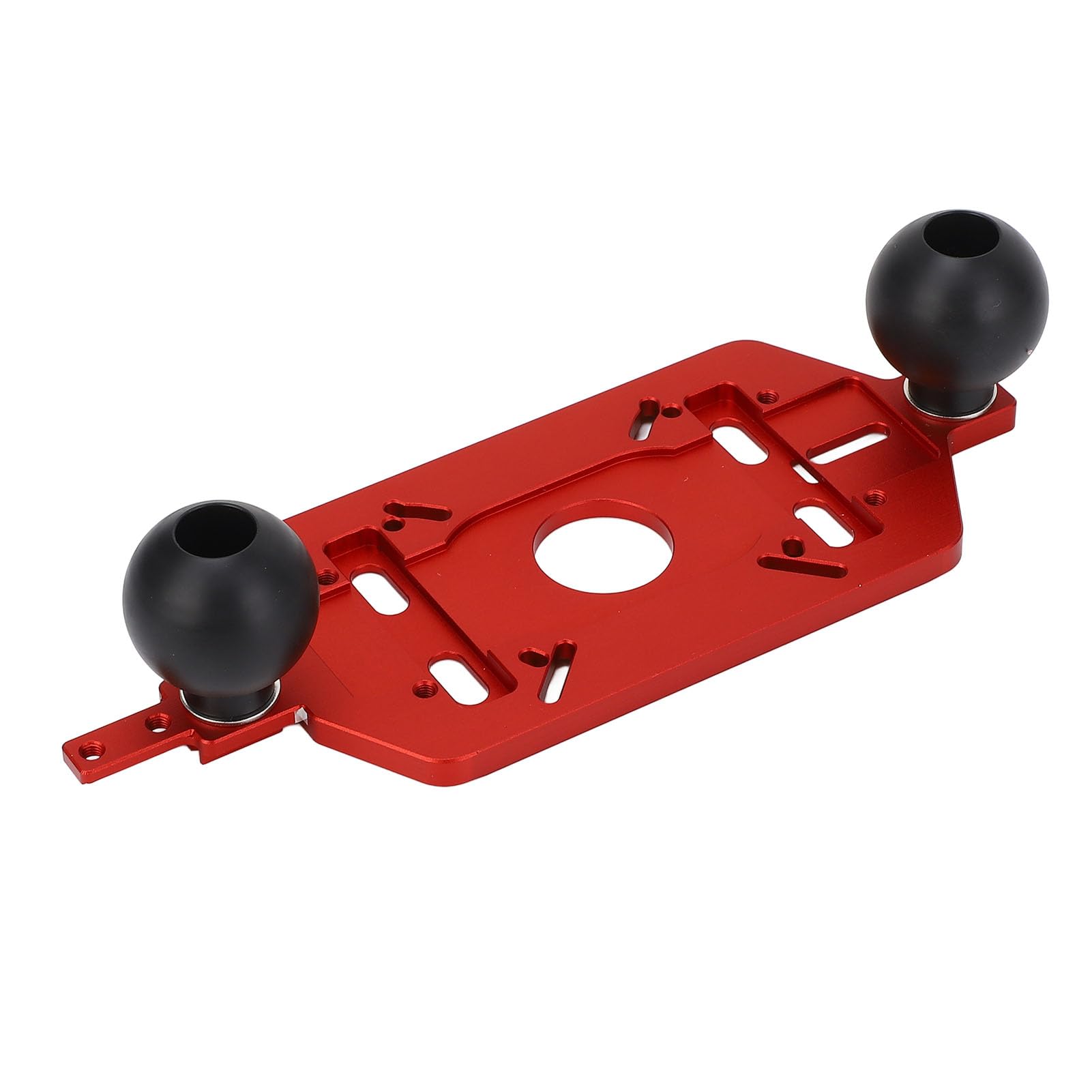 Base de enrutador universal de aleación de aluminio, guía de enrutador, placa base con doble mango para cortar madera, fresado y ranurado