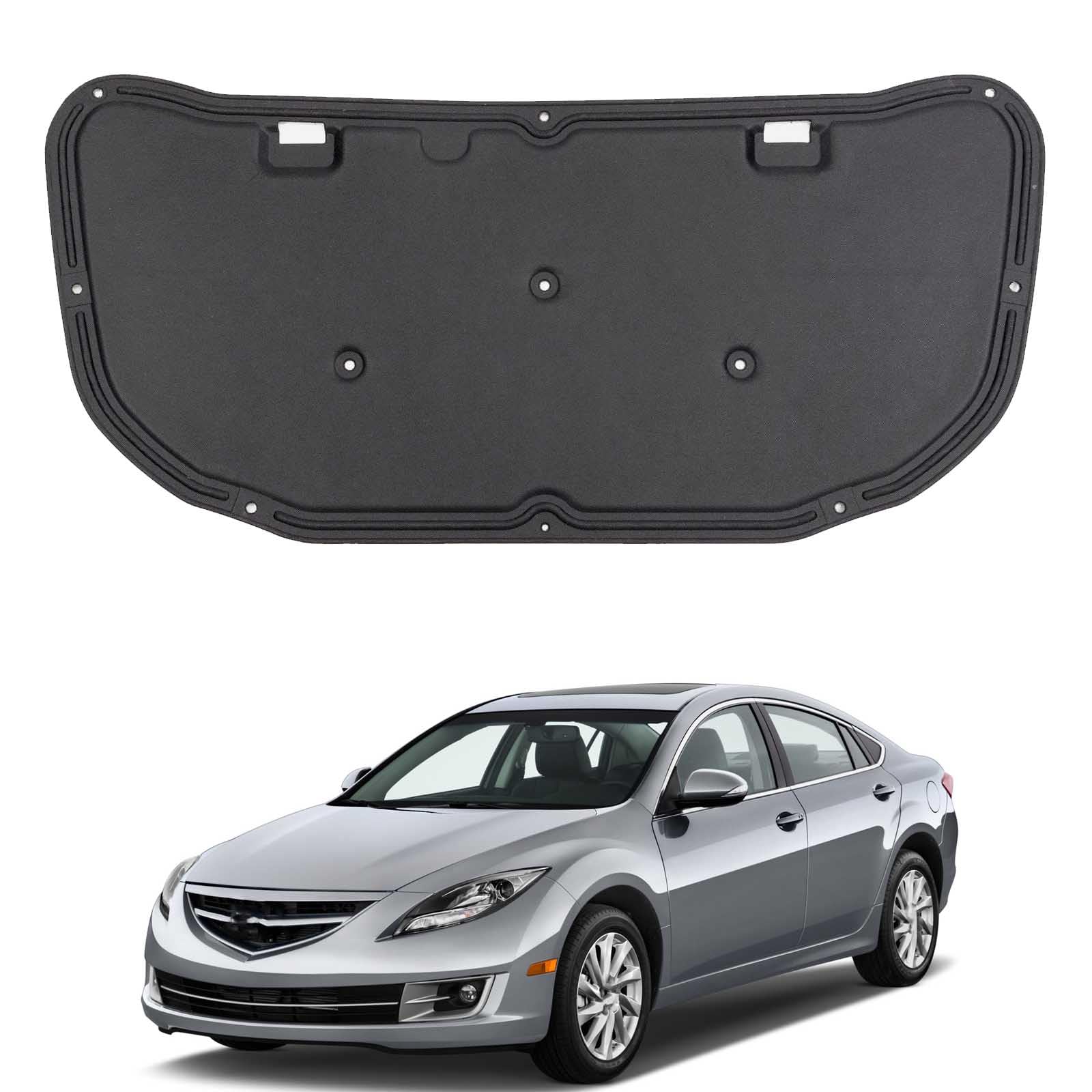 Papep Normal Heat Shield & Soundproof Cotton For Mazda 6 2012-2018 Oe: Gv9b56681 Ghp956681, Bonnet Engine Insulation Mat, Noise Reduction Thermal Liner Cover For Car Hood