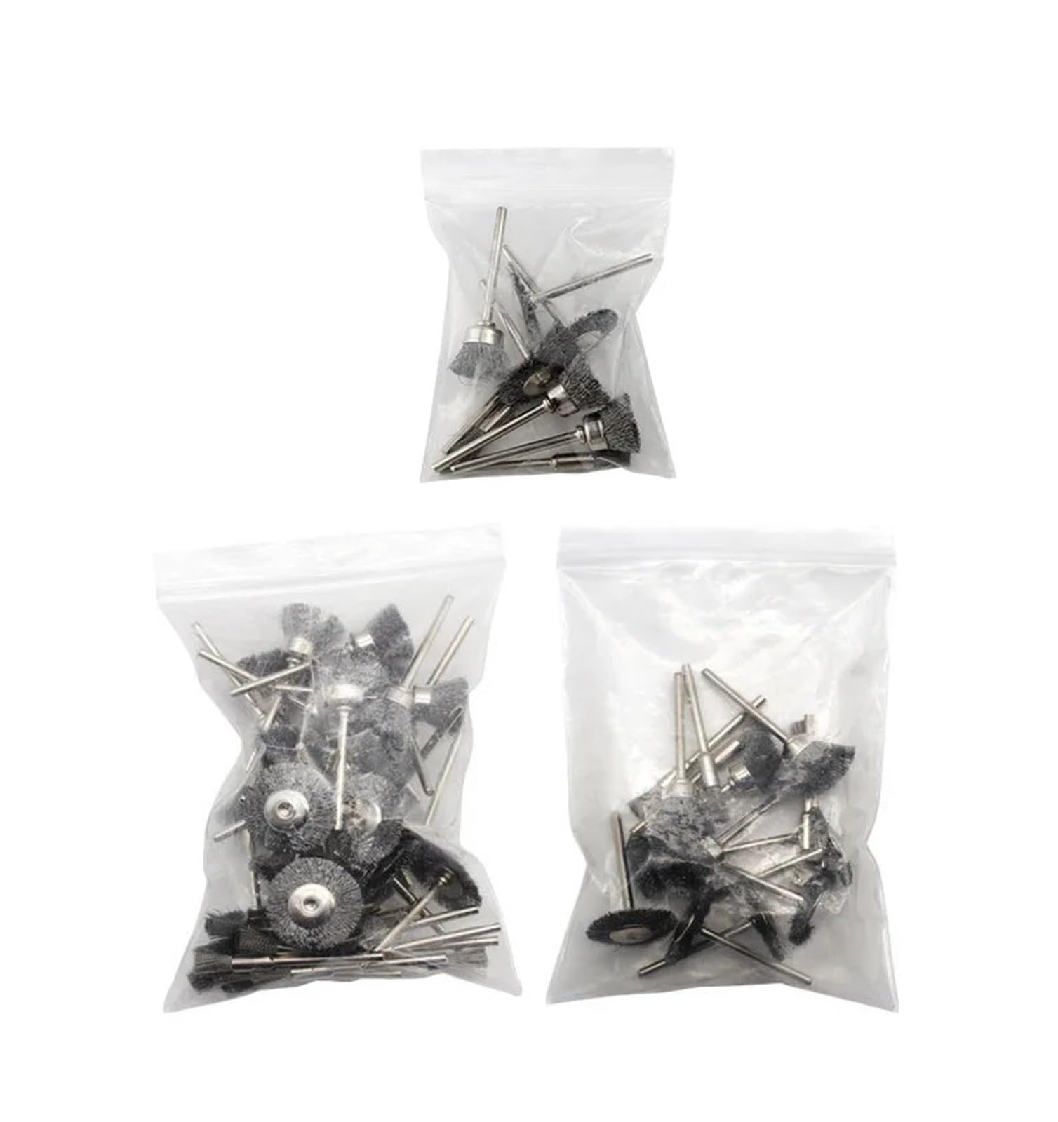 Set di tazze for spazzole metalliche, confezione da 10, for trapano, codolo esagonale 1/4 pollice, acciaio al carbonio grossolano 0,012, ondulato Adatto per lucidatura e levigatura(Type-B 5PCS)
