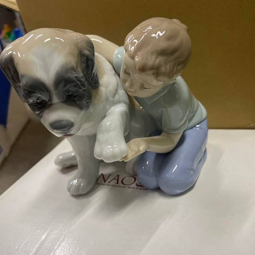 【特価】NAO リヤドロ　少女と子犬　少年　2体セット 楽天市場】リヤドロ 仔犬たちの行進 イヌ 少女 置物 01006784