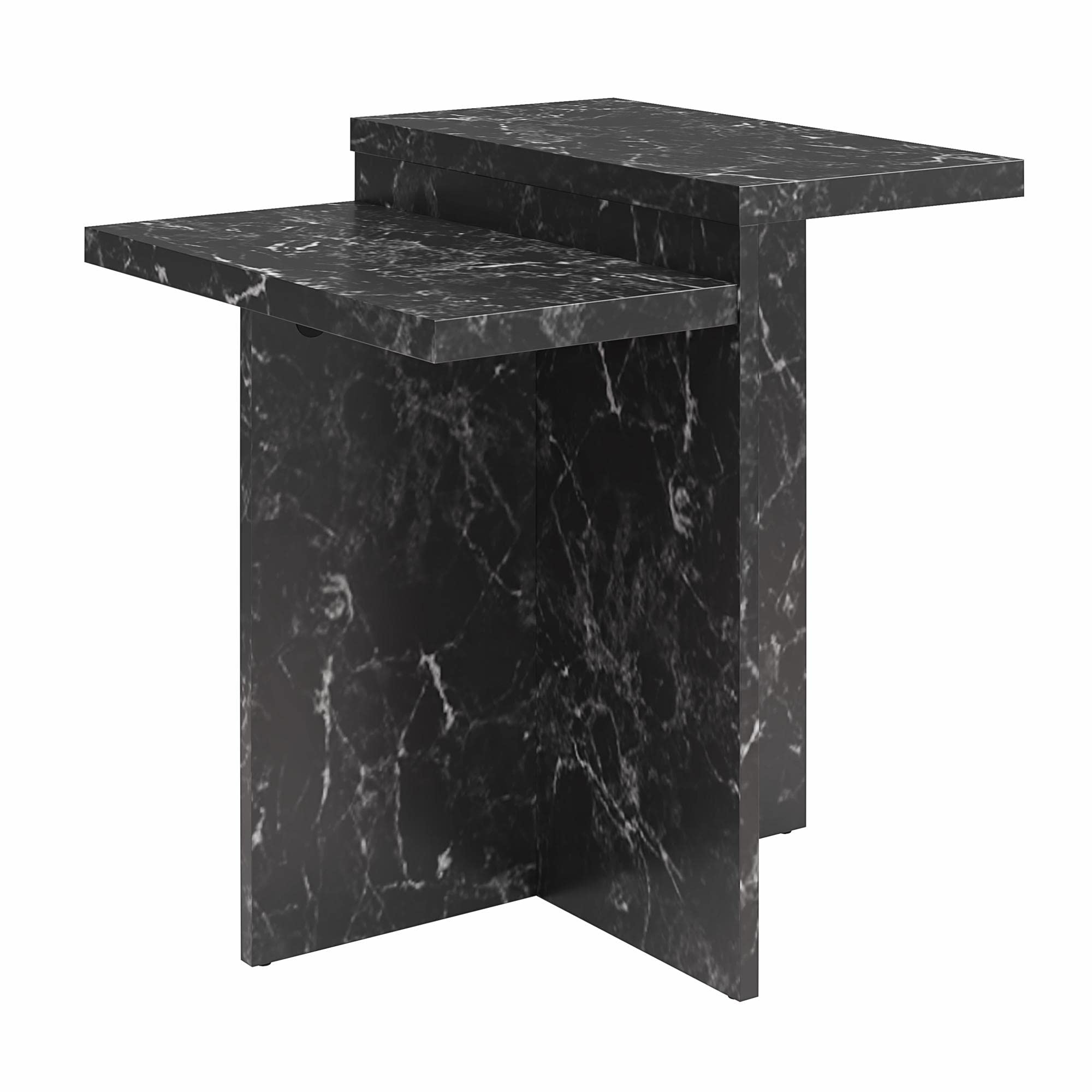 CosmoLiving by Cosmopolitan Brielle Accent Table, Black Marble