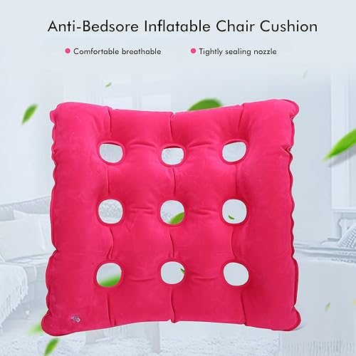 Miniatura 2 de Cojín de asiento inflable, cojín portátil para silla de ruedas antiescaras para alivio de presión de ancianos, cojín de asiento ideal para uso