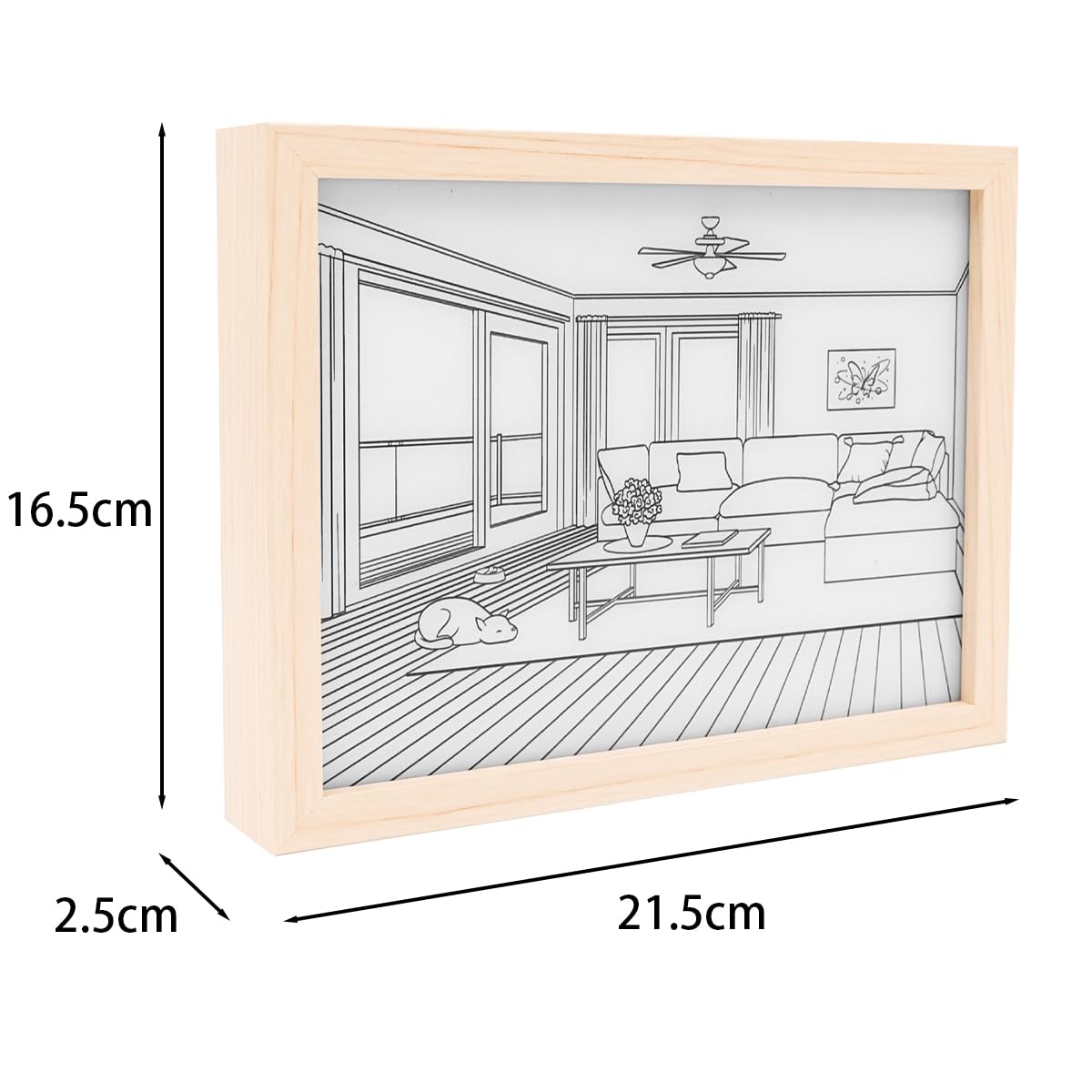 VOANZO Led Painting Wall Art Light Painting Decoration LED Glowing Photo Painting Three-Color Adjustable Lighting Painting Led Wall Art Decor Experience Light And Shadow The Art Of Photo Frame - Image 2
