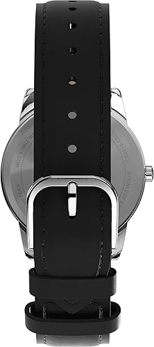 Miniatura 4 de Timex reloj de fácil lectura y fecha con correa de cuero negra para hombre