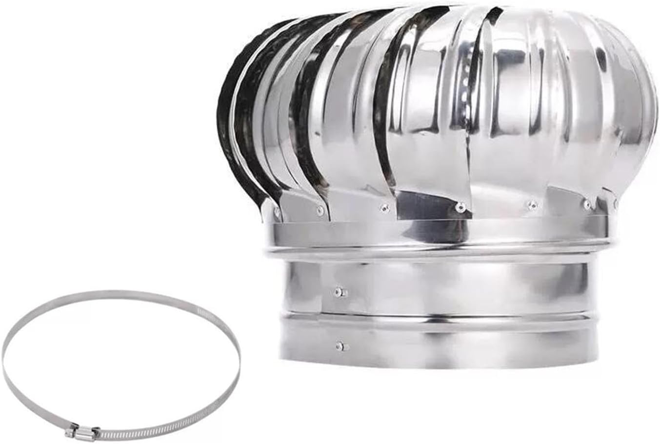 Round Roof Turbine Ventilator, Roof Wind Turbine, Rain Cap Vent, 110-300 Mm Diameter (Size : 110mm)