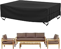 Vista 13 de Velway Funda para muebles de patio al aire libre, impermeable, cuadrada, para mesa de patio, sofá, 50 pulgadas de largo x 50 pulgadas de ancho x 29